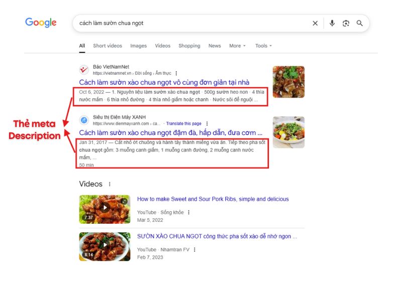 Tối ưu Meta description của bài viết